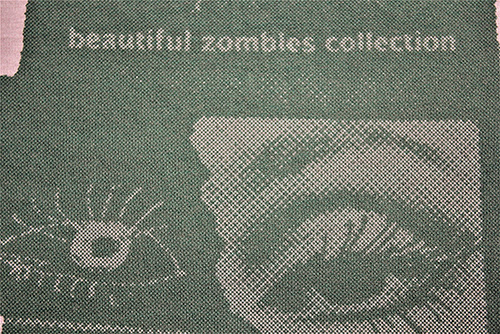 T-shirt zombies collection makroaufnahme