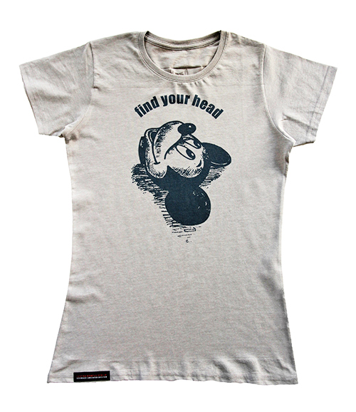 T-shirt mit Micky-Maus-Motiv aus der Kollektion Find your head in grau