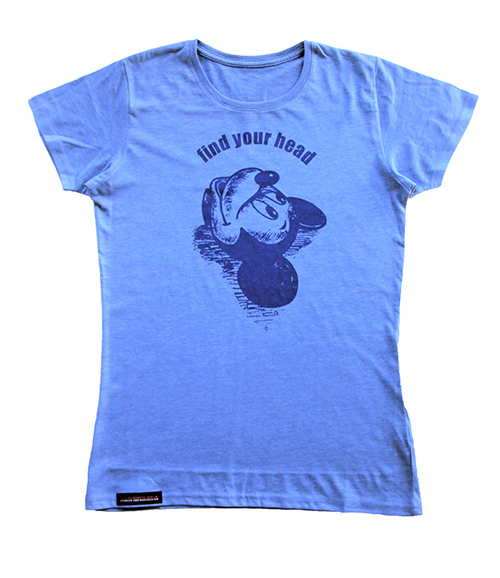 T-shirt mit Aufdruck aus der Kollektion Find your head in blau