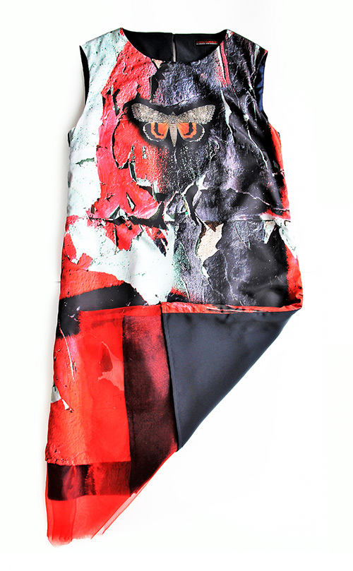 "Frühlingscoktail" Sommerkleid mit Smetterlind mit Schmetterling in rot