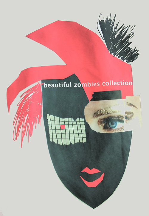 Sommerbluse mit Flügelärmeln motiv 2. Bluse aus Beautiful Zombies Collection. Druckmotiv